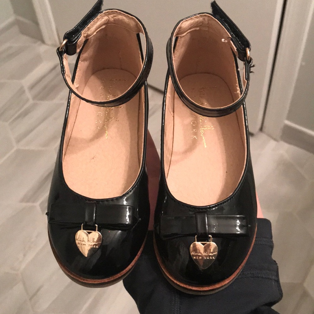 Toddler Girl Sz 7 Nicole Miller Black Patent Flats